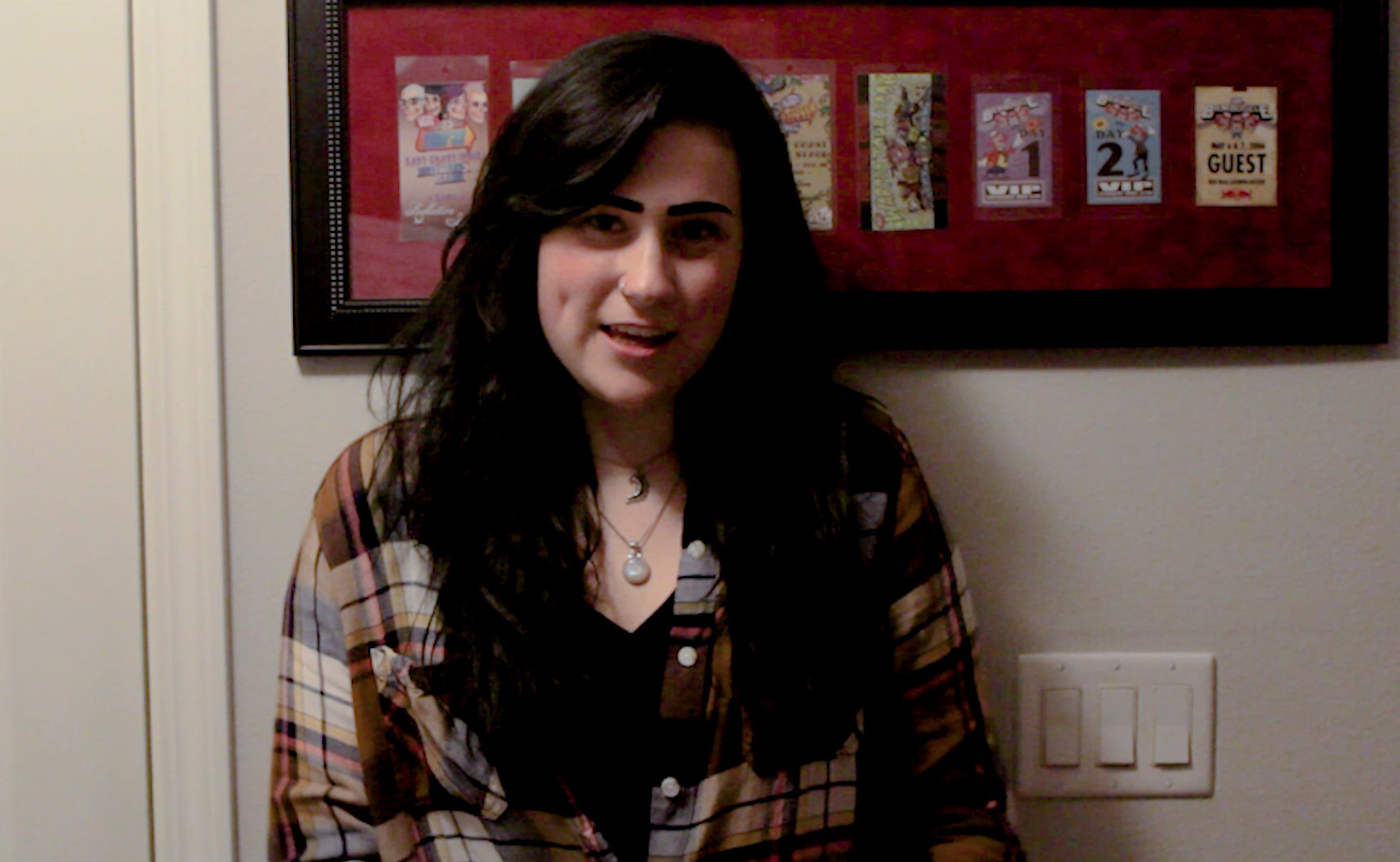 Screenshot Of Video; Girl Announcing New Bands